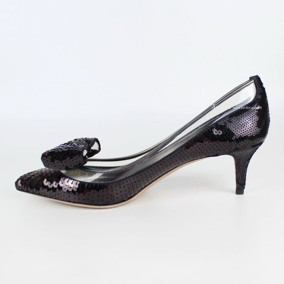 NEW VALENTINO Sequin Bow Pumps | Runway Chic for Events, Work & Date Nights - Picture 9 of 16